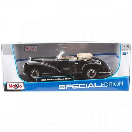 Масштабная модель автомобиля Maisto 1:18 Мерседес Бенц 300 (1955) (31806) black