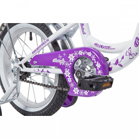 Велосипед Novatrack Butterfly 14" (2019) White/Violet 147BUTTERFLY.WVL9
