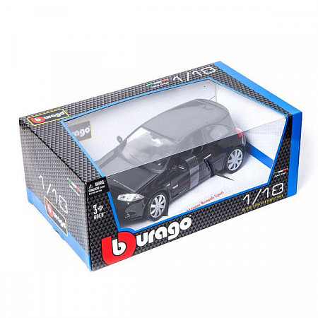 Коллекционная машина Bburago 1:18 Renault Megane (18-12074) black