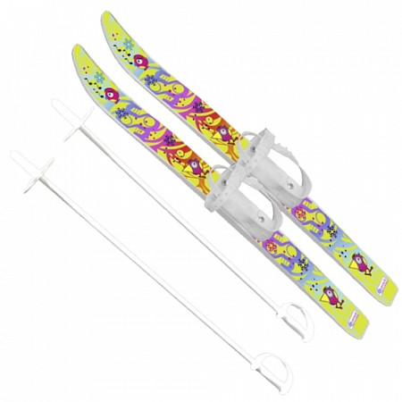 Лыжи детские Ausini Ручки с палками 330061-00 green/purple/orange
