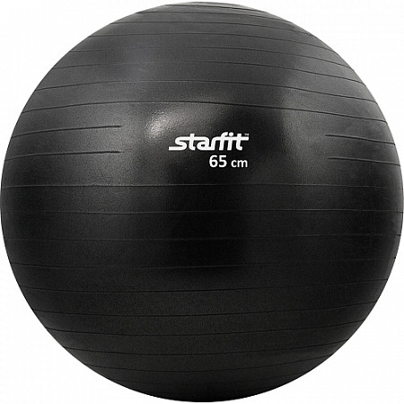 Мяч гимнастический, для фитнеса (фитбол) Starfit GB-101 65 см black, антивзрыв