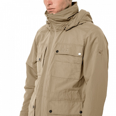 Ветрозащитная летняя куртка мужская Jack Wolfskin Lakeside Safari Jacket M sand dune