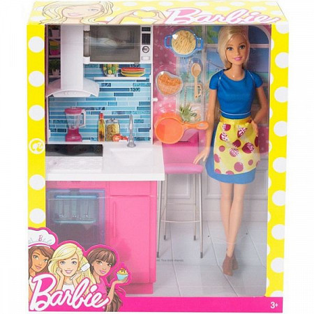 Кукла Barbie с набором мебели DVX51 DVX54