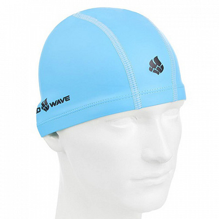 Шапочка для бассейна (плавания) взрослая Mad Wave PUT Coated голубая