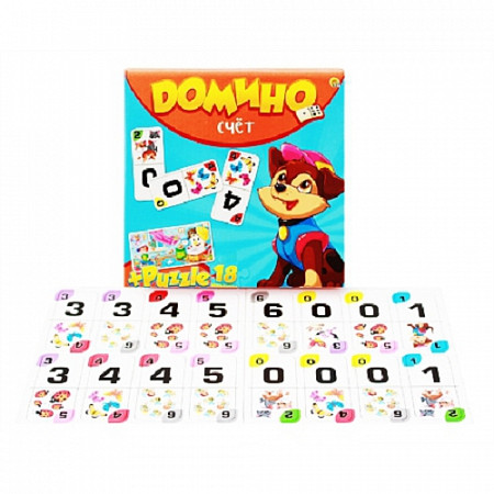 Развивающая игрушка Рыжий Кот Счет Домино + пазлы ИН-6758