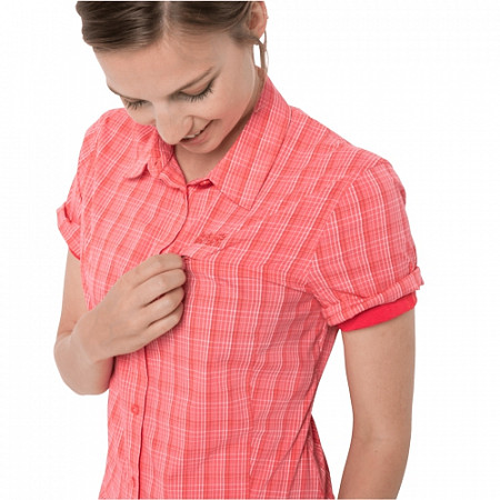 Рубашка женская Jack Wolfskin Centaura Shirt W desert rose checks