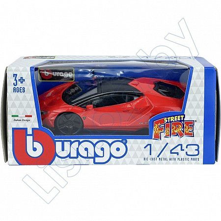 Машинка Bburago 1:43 Lamborghini Centenario (18-30000/18-30382) red