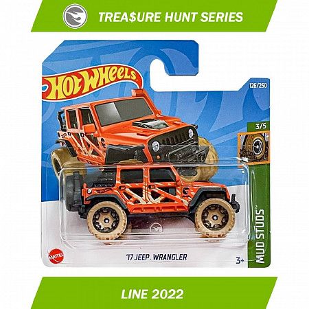 Машинка Hot Wheels Базовой коллекции '17 Jeep Wrangler 126/250 (5785 HCY03) mainline 2022