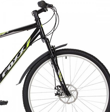 На картинке изображен Велосипед Foxx Aztec D 29" (2019) Black/Green Велосипед Foxx Aztec D 29" (2019) Black/Green