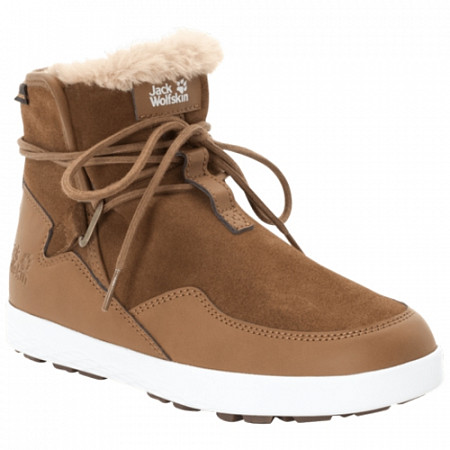 На картинке изображен Полуботинки женские Jack Wolfskin Auckland Wt Texapore Boot W desert brown / white Полуботинки женские Jack Wolfskin Auckland Wt Texapore Boot W desert brown / white