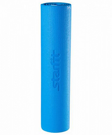 Гимнастический коврик для йоги, фитнеса с рисунком Starfit FM-102 PVC blue (173x61x0,4)
