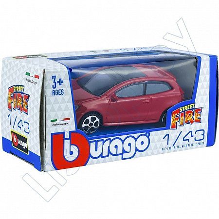 Машинка Bburago 1:43 Volkswagen Polo GTI Mark 5 (18-30000/18-30233) red