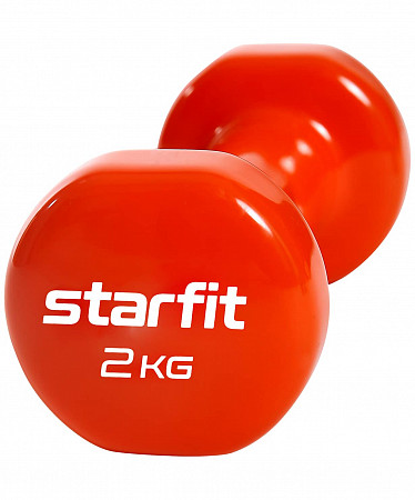 Гантель виниловая Starfit 2 кг DB-101 orange
