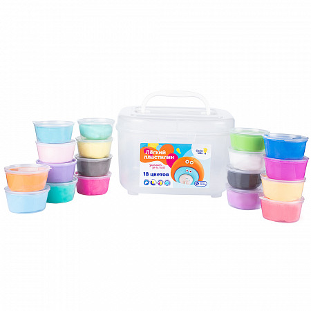 На картинке изображен Набор для лепки Genio Kids Легкий пластилин 18 цветов TA1724 Набор для лепки Genio Kids Легкий пластилин 18 цветов TA1724