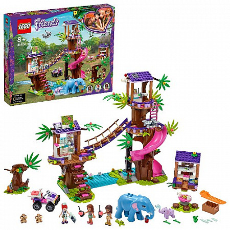 На картинке изображен Конструктор LEGO Friends Джунгли: Штаб Спасателей 41424 Конструктор LEGO Friends Джунгли: Штаб Спасателей 41424
