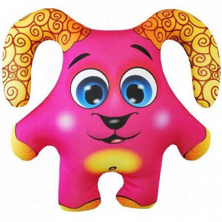 На картинке изображен Мягкая игрушка Мнушки Баран розовый Аи02жив15 Мягкая игрушка Мнушки Баран розовый Аи02жив15