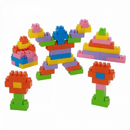 Конструктор Полесье Строитель 174 элемента в контейнере 50557