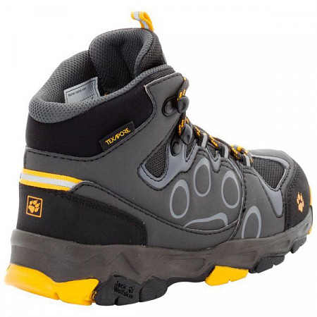 На картинке изображен Ботинки Jack Wolfskin Mtn Attack 2 Texapore Mid K grey Ботинки Jack Wolfskin Mtn Attack 2 Texapore Mid K grey