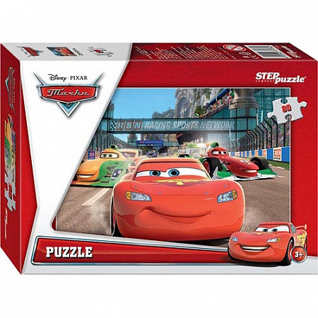 На картинке изображен Пазлы Step Puzzle 80 "Тачки/Самолёты" 77135 Пазлы Step Puzzle 80 "Тачки/Самолёты" 77135