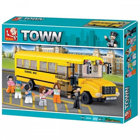 Конструктор Sluban Городская серия Большой школьный автобус M38-B0506