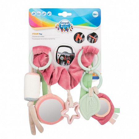 Погремушка Canpol babies Toy Pastel Friends для коляски/автокресла 0м+ (68/072_pin) pink