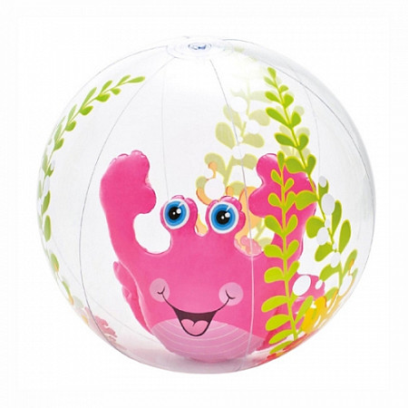 Мяч надувной Intex Aquarium 58031NP 61 см pink