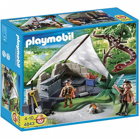 На картинке изображен Игрушка Playmobil Лагерь искателей сокровищ 4843 Игрушка Playmobil Лагерь искателей сокровищ 4843