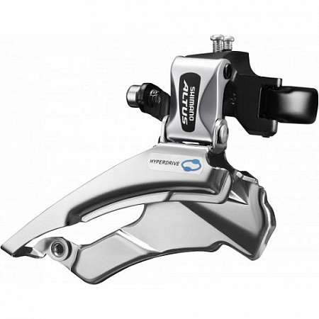 На картинке изображен Переключатель передний Shimano Altus M313, универсальная тяга, универсальный хомут, EFDM313X6 Переключатель передний Shimano Altus M313, универсальная тяга, универсальный хомут, EFDM313X6