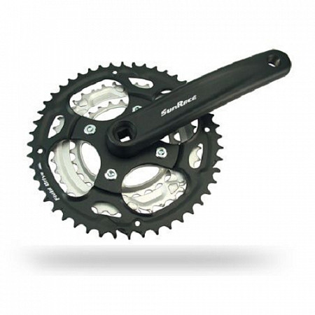 Шатуны под квадрат Sunrace 28/38/48тх170мм 7 ск. black ZTB12367