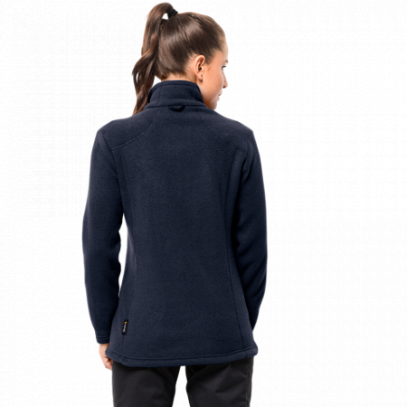На картинке изображен Джемпер женский Jack Wolfskin Midnight Moon Women midnight blue Джемпер женский Jack Wolfskin Midnight Moon Women midnight blue