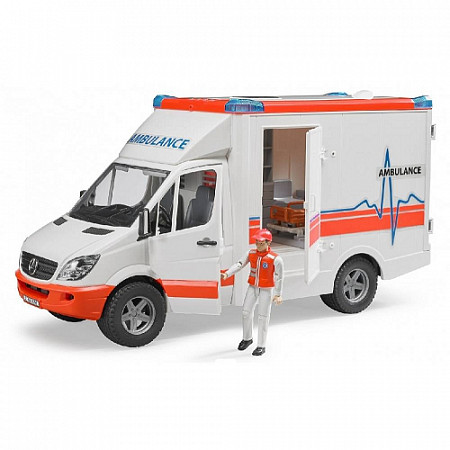 Машинка Bruder Cкорая помощь Mercedes Sprinter с водителем (02536)