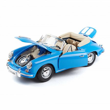 Машинка Bburago 1:18 Porsche 356B Cabriolet 1961 (18-12025) blue
