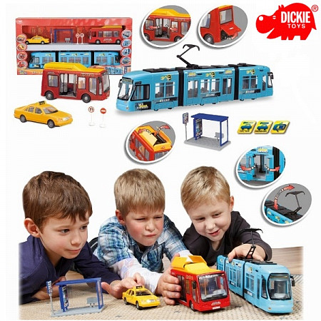 Игровой набор Dickie Toys Городской транспорт фрикционный (203314283)