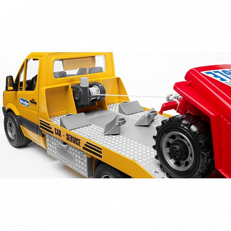 Игрушка Bruder Mercedes-Benz Sprinter эвакуатор с модулем со световыми и звуковыми эффектами с внедорожником 02-535