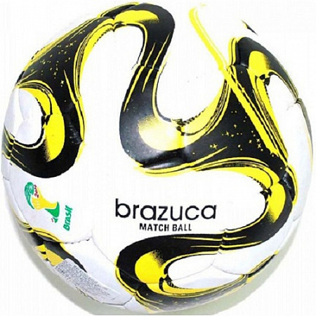 Мяч футбольный Zez Sport 0081 White/Black/Yellow 5р.
