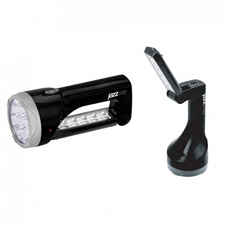 На картинке изображен Фонарь аккумуляторный Jazzway Accu2-L07/L12-bk black 4897062850010 Фонарь аккумуляторный Jazzway Accu2-L07/L12-bk black 4897062850010