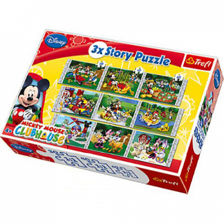 На картинке изображен Пазл Дисней Клуб Микки Мауса 90305 Пазл Дисней Клуб Микки Мауса 90305