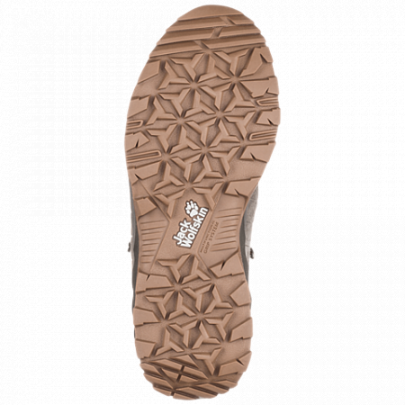 На картинке изображен Ботинки женские Jack Wolfskin Cascade Hike Lt Texapore Mid W beige / coconut brown Ботинки женские Jack Wolfskin Cascade Hike Lt Texapore Mid W beige / coconut brown