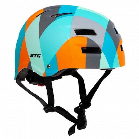 Шлем STG MTV1 Color с фикс. застежкой turquoise/orange/grey