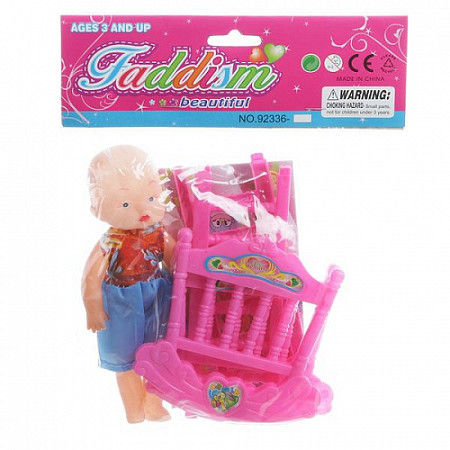 Набор игровой Shenzhen Toys пупс с кроваткой 92336-17