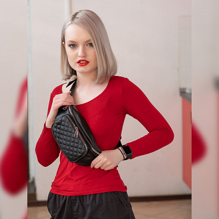 Поясная сумка женская Ors Oro OMS-0156 black