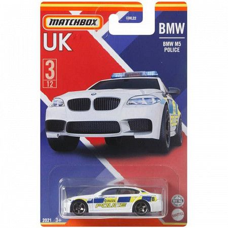 Машинка Matchbox UK 2021 BMW M5 Police 3/12 (GWL22 GWL27)