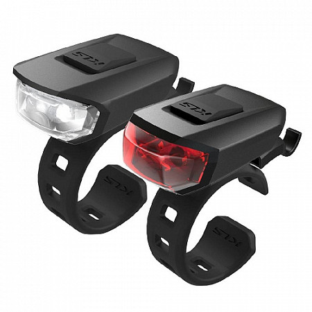 На картинке изображен Комплект освещения Kellys Vega Usb black Комплект освещения Kellys Vega Usb black