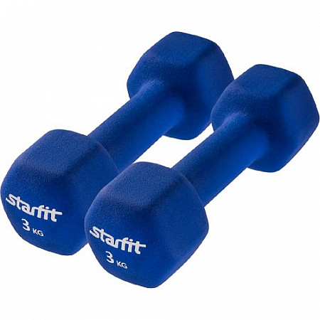 Набор гантелей неопреновых Starfit DB-201 3 кг blue