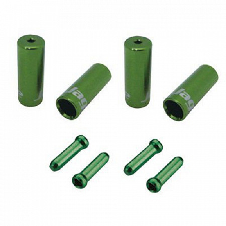 Комплект наконечников оболочек и тросов Jagwire green CHA099-EJ