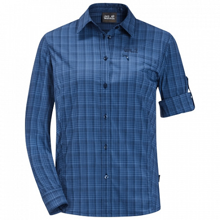 Рубашка женская Jack Wolfskin Centaura Flex Shirt W dark indigo checks