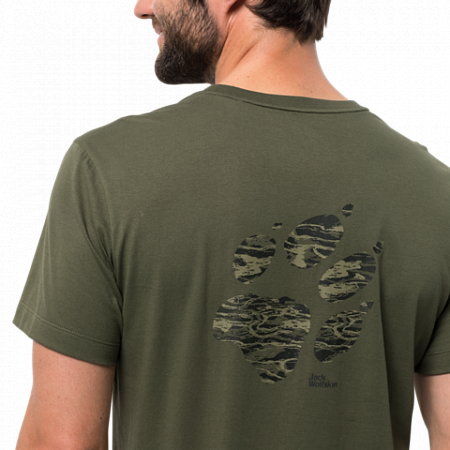 На картинке изображен Футболка мужская Jack Wolfskin Rebel T M woodland green Футболка мужская Jack Wolfskin Rebel T M woodland green