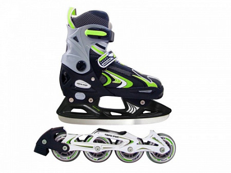 Коньки хоккейные Vimpex Sport PW-223 A-1 Alu green
