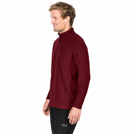Пуловер мужский Jack Wolfskin Arco Men red maroon stripes