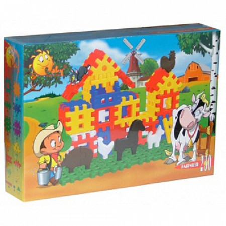 Конструктор Полесье Фермер 230 элементов в коробке 4840